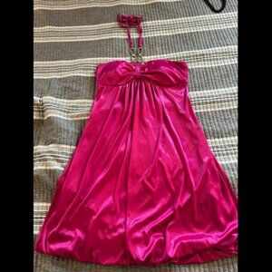 Vibrant Pink Women’s small Bubble hem dress